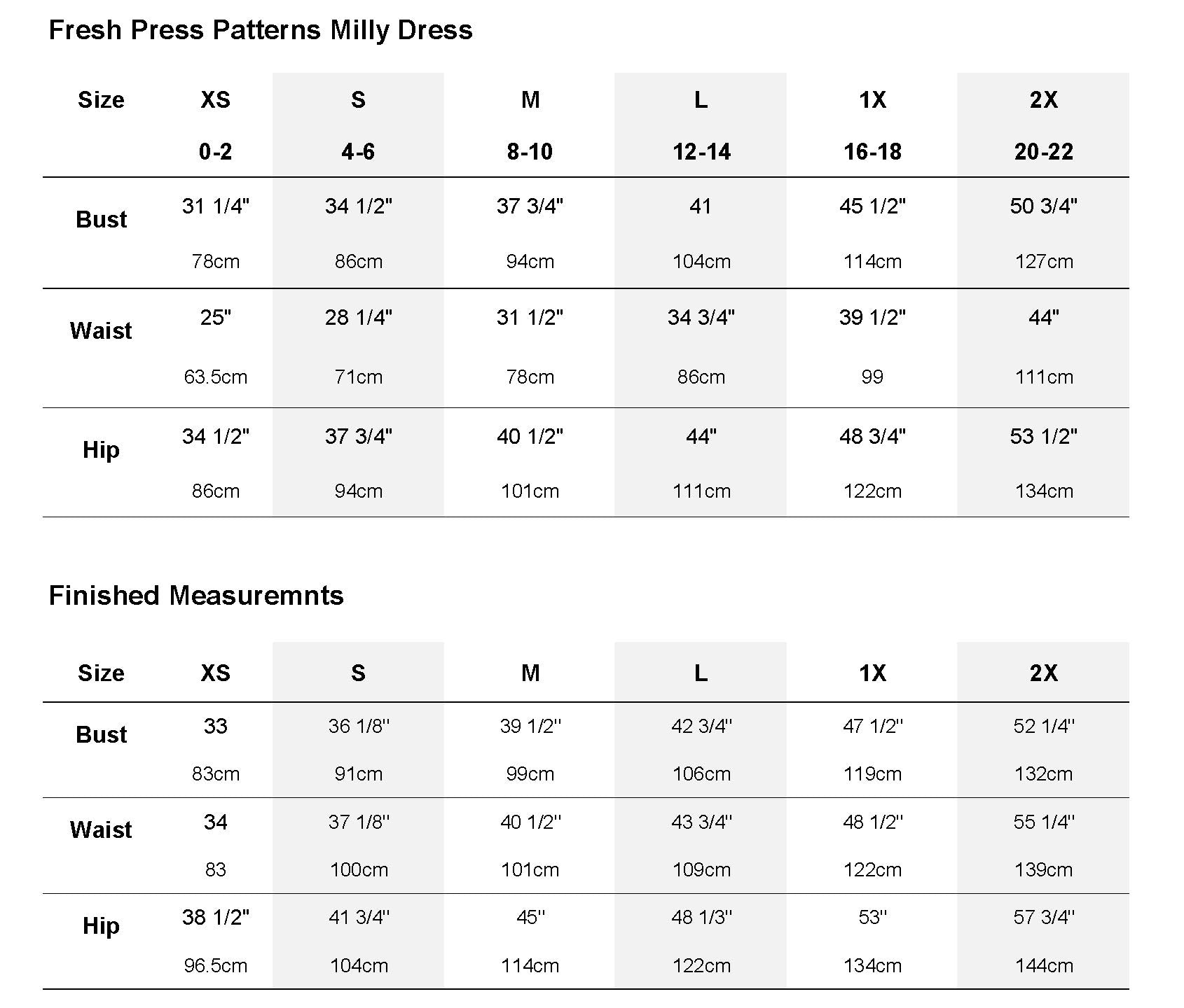 Milly Dress – Fresh Press Patterns